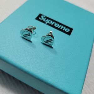 Supreme / Tiffany Heart Tag Stud Earring